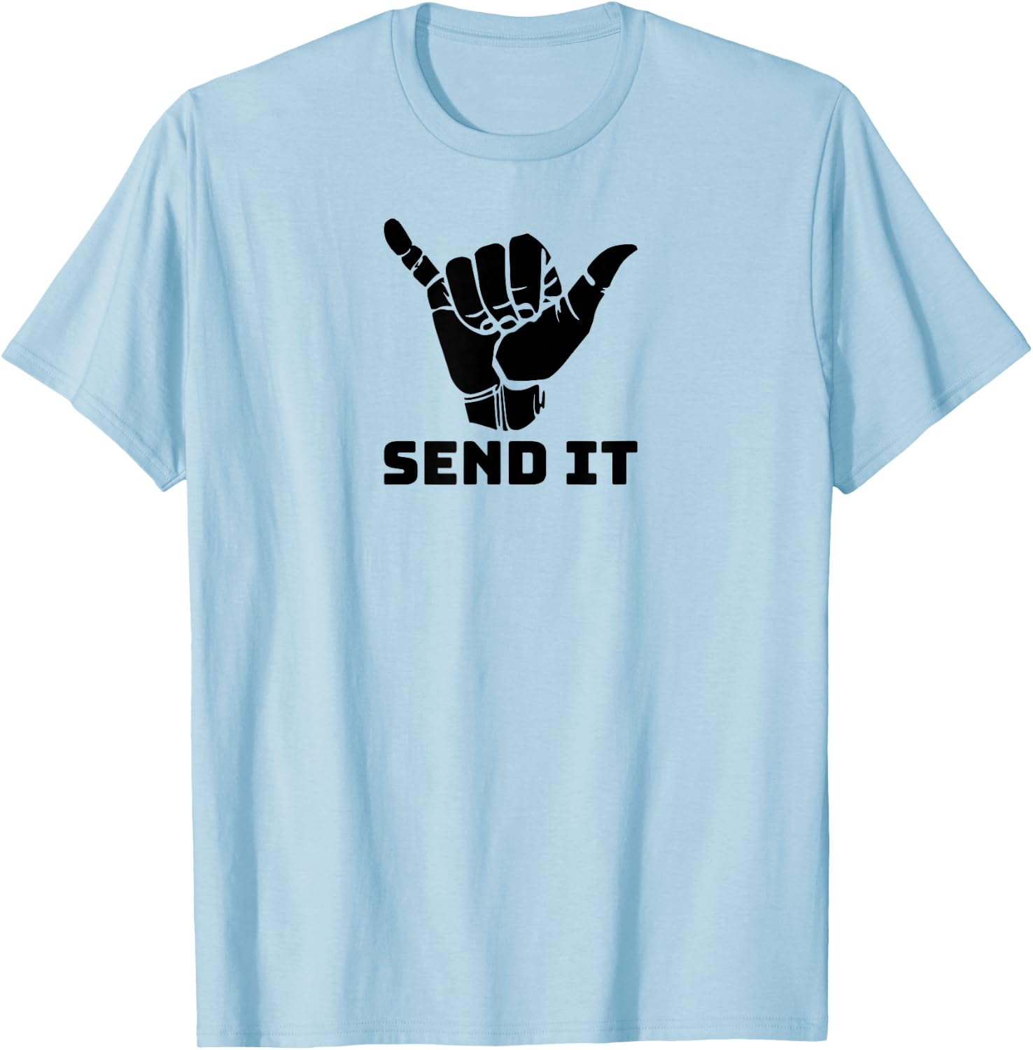 Send It hand signal MTB T-Shirt - T-Shirt | Light Blue