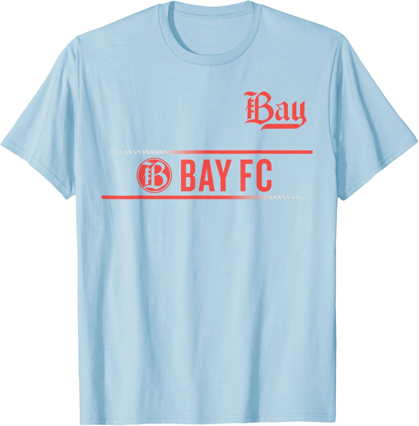 Officially Licensed Bay FC NWSL Soccer Apparel T-Shirt - T-Shirt | Light Blue