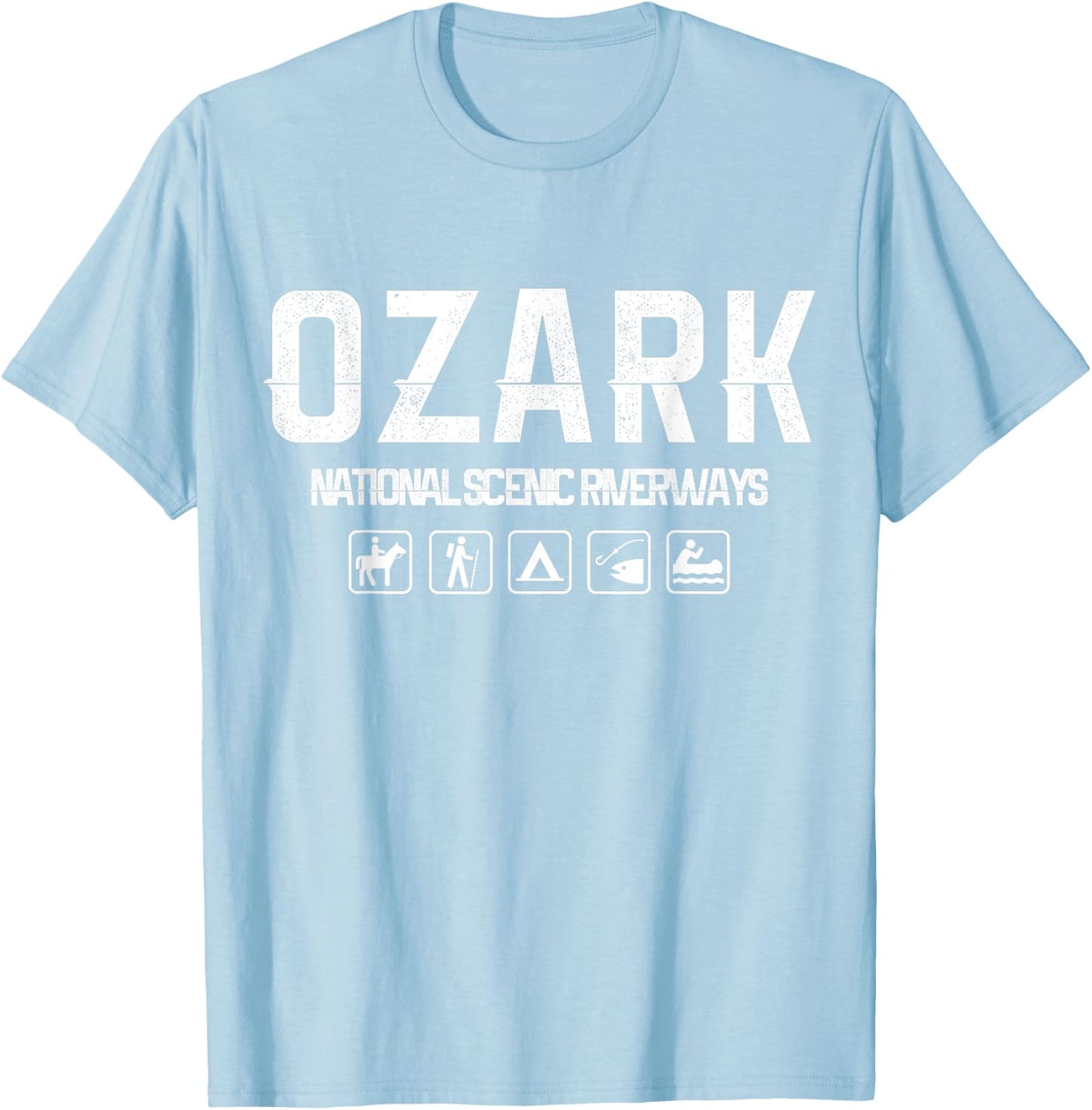 Ozark National Scenic River, Missouri Outdoor T-Shirt - T-Shirt | Light Blue