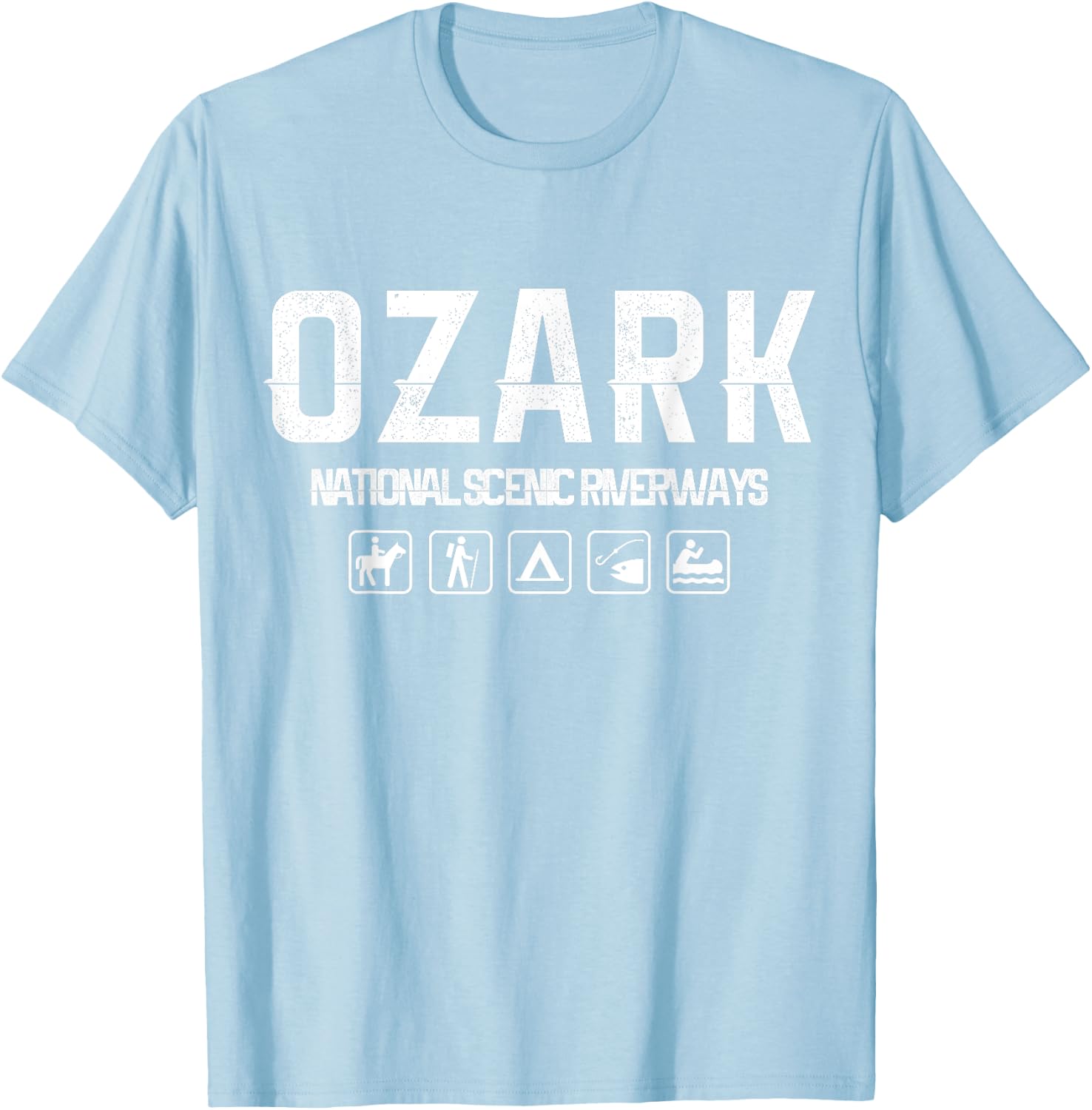 Ozark National Scenic River, Missouri Outdoor T-Shirt - T-Shirt | Light Blue