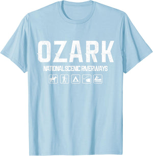 Ozark National Scenic River, Missouri Outdoor T-Shirt - T-Shirt | Light Blue