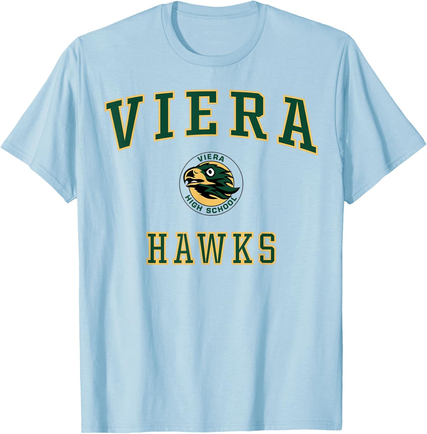 Viera High School Hawks C1 T-Shirt - T-Shirt | Light Blue
