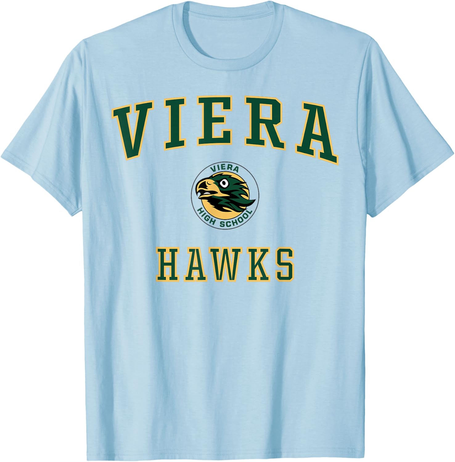 Viera High School Hawks C1 T-Shirt - T-Shirt | Light Blue