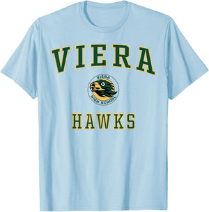 Viera High School Hawks C1 T-Shirt - T-Shirt | Light Blue
