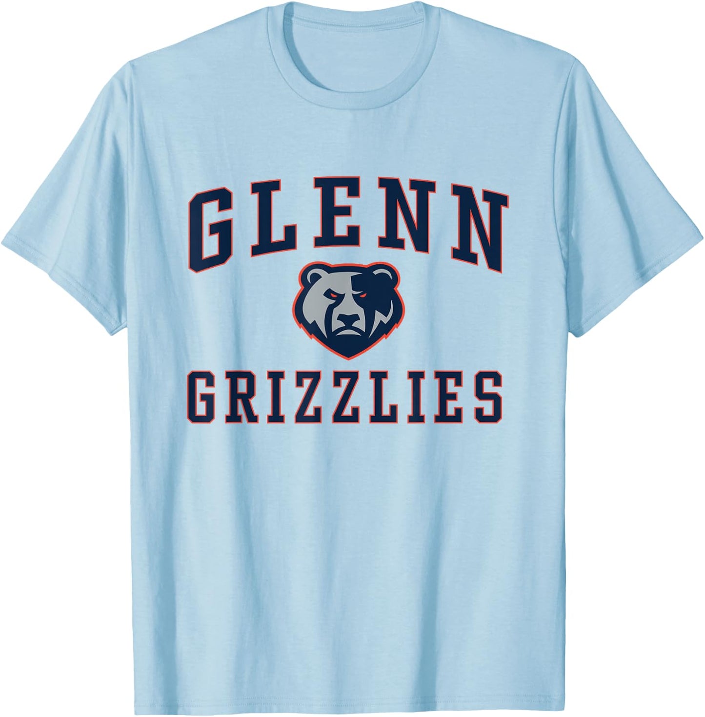Glenn High School Grizzlies C1 T-Shirt - T-Shirt | Light Blue