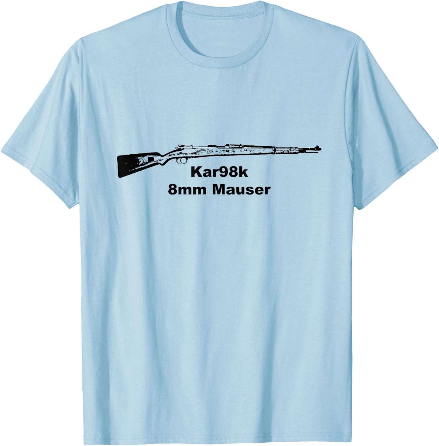 Kar98k Shirt, WWII WW2 Mauser Kar 98 Germany T-Shirt - T-Shirt | Light Blue