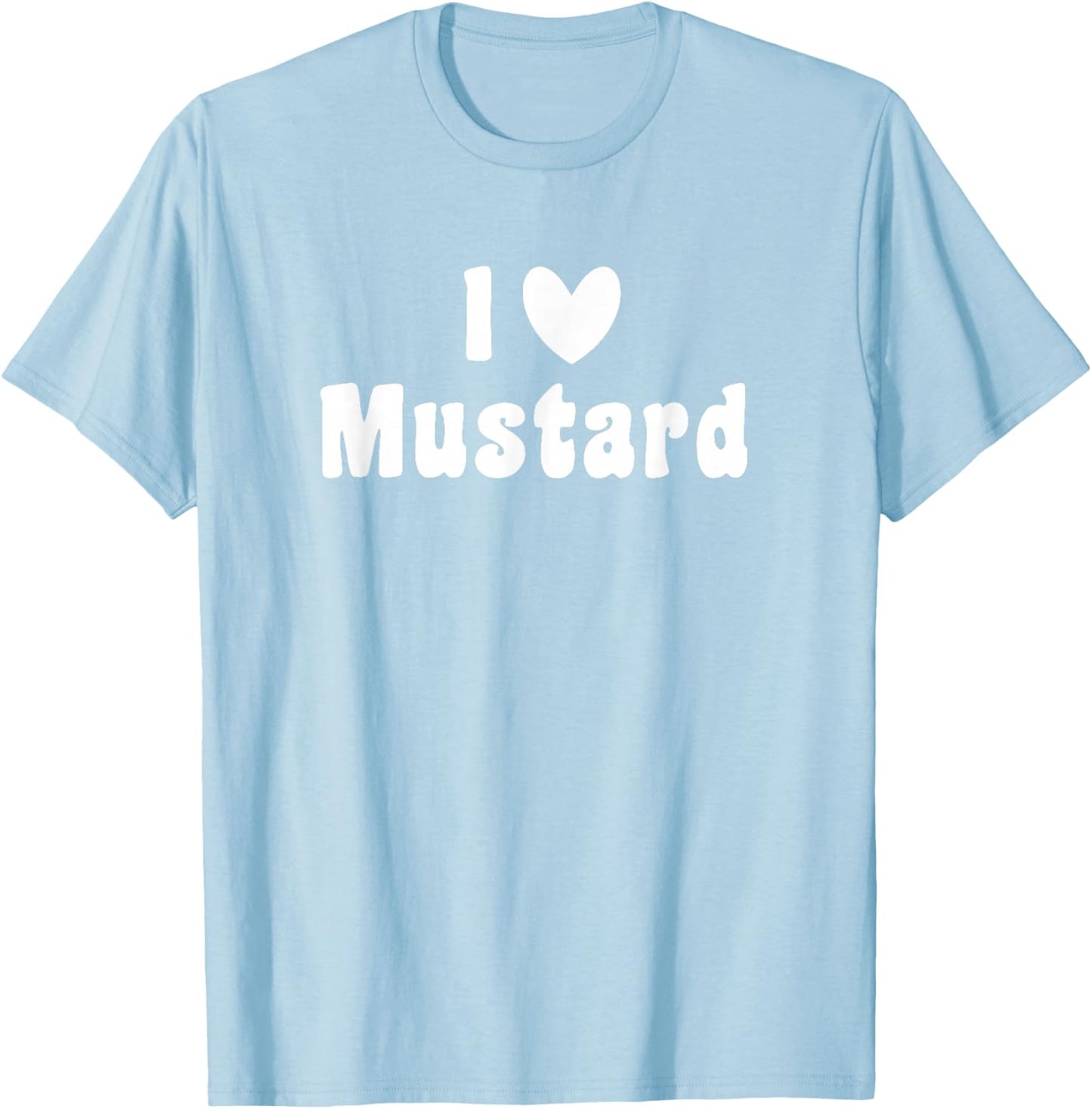 I love mustard bottle summer barbeque funny halloween shirt T-Shirt - T-Shirt | Light Blue