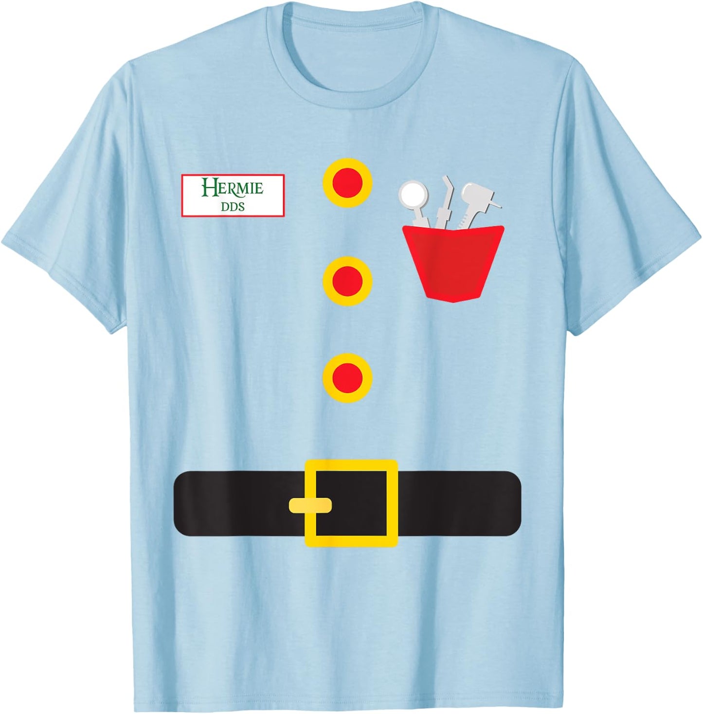 Elf Dentist Funny Christmas T-Shirt - T-Shirt | Light Blue
