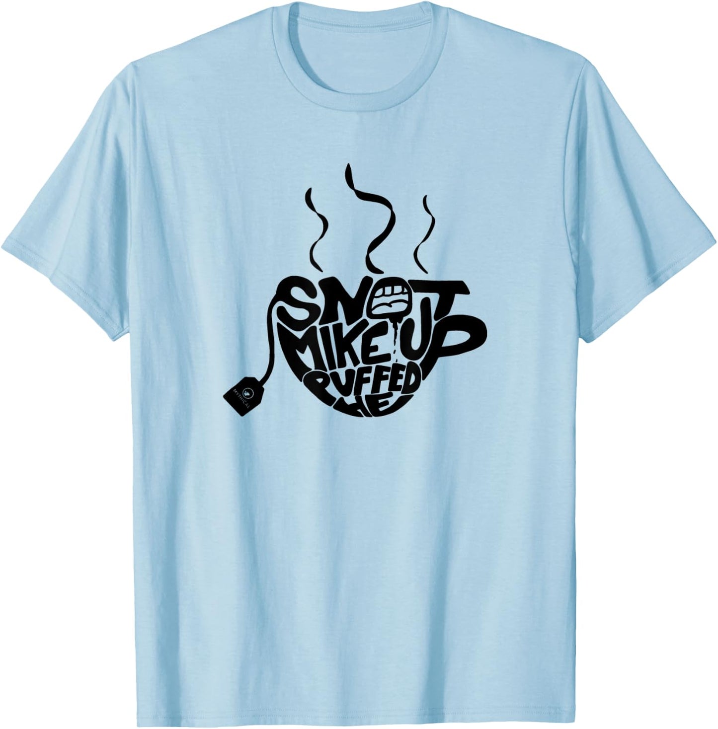 Snot Mike Up Puffed He (White) T-Shirt - T-Shirt | Light Blue