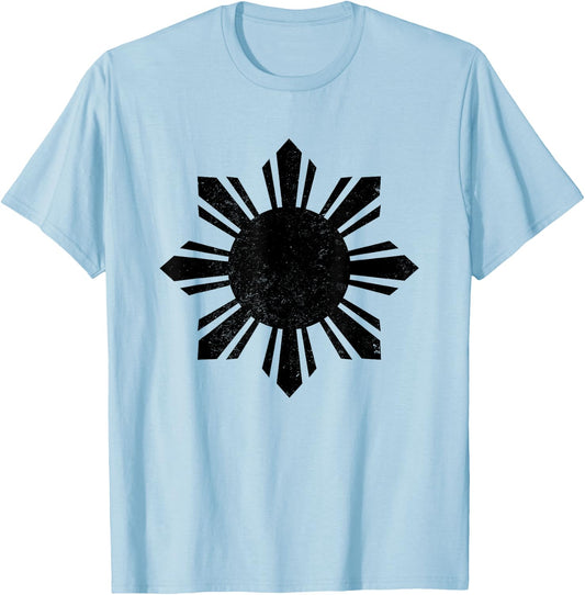 Philippines T Shirt Filipino Vintage Sun Pinoy Pinay T-Shirt - T-Shirt | Light Blue