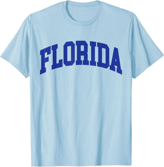 Vintage Florida Men Florida Women Retro Orange T-Shirt - T-Shirt | Light Blue