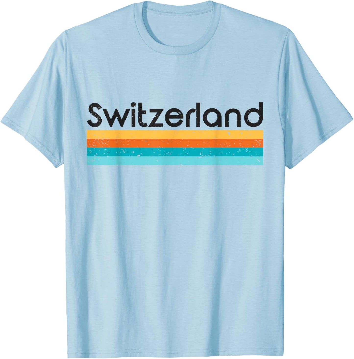 Vintage Switzerland Retro Design T-Shirt - T-Shirt | Light Blue