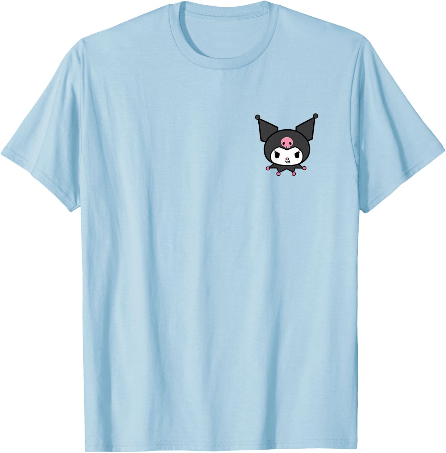 Sanrio Kuromi Front and Back Logo Shirt T-Shirt - T-Shirt | Light Blue