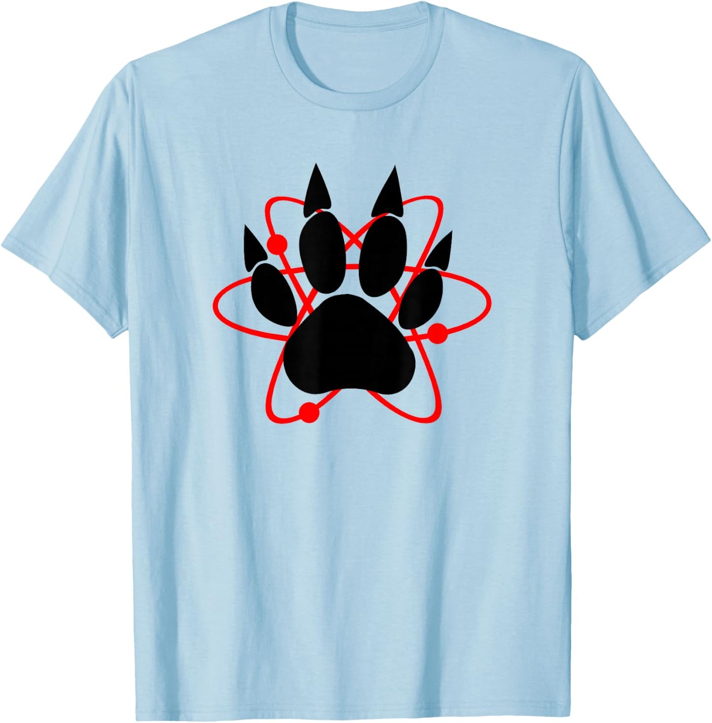Wayward Atomic Bear Paw - Men's Blue Small Classic Fit Short Sleeve T-Shirt - T-Shirt | Light Blue