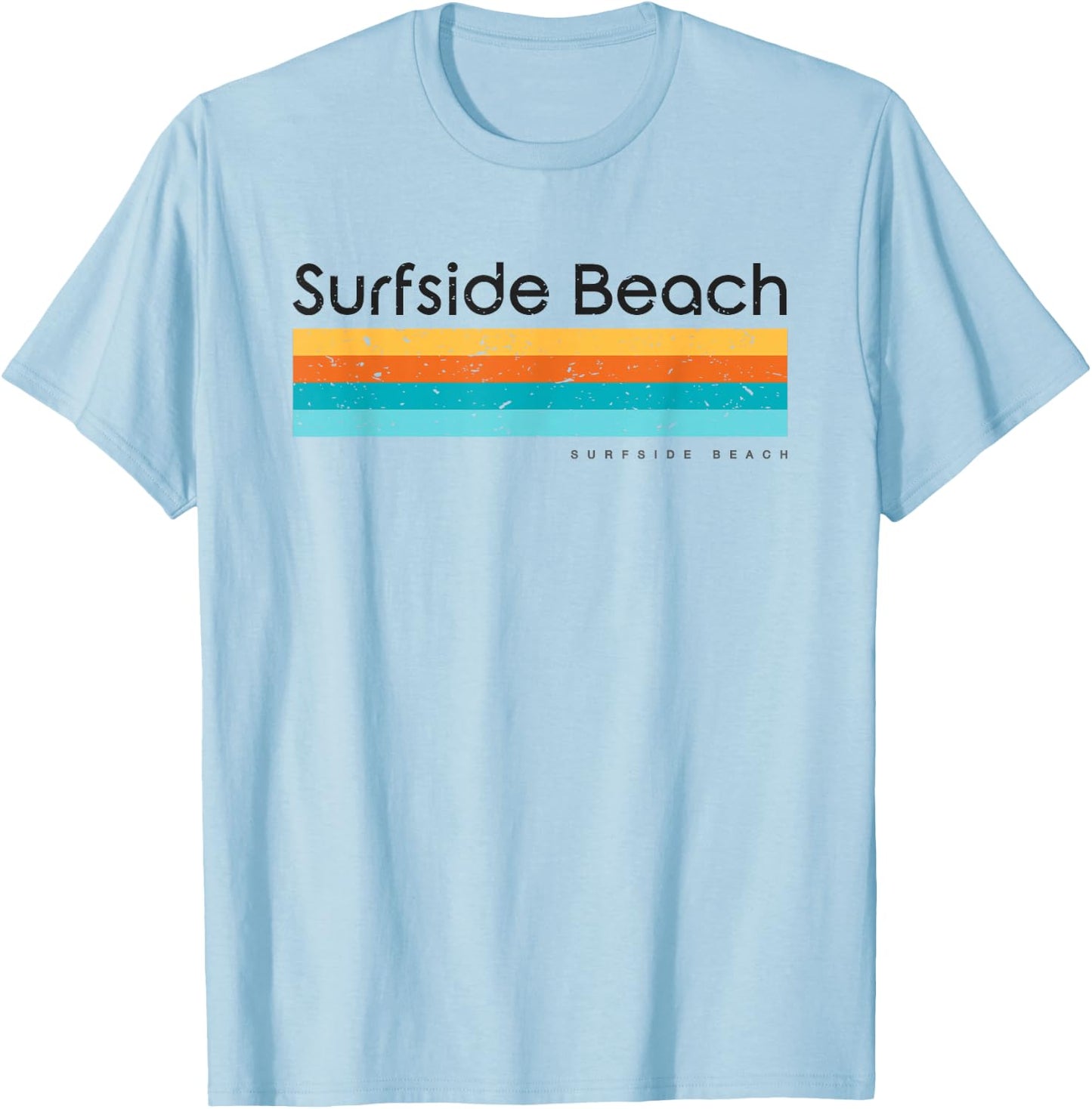 Retro Surfside Beach Vintage Design T-Shirt - T-Shirt | Light Blue