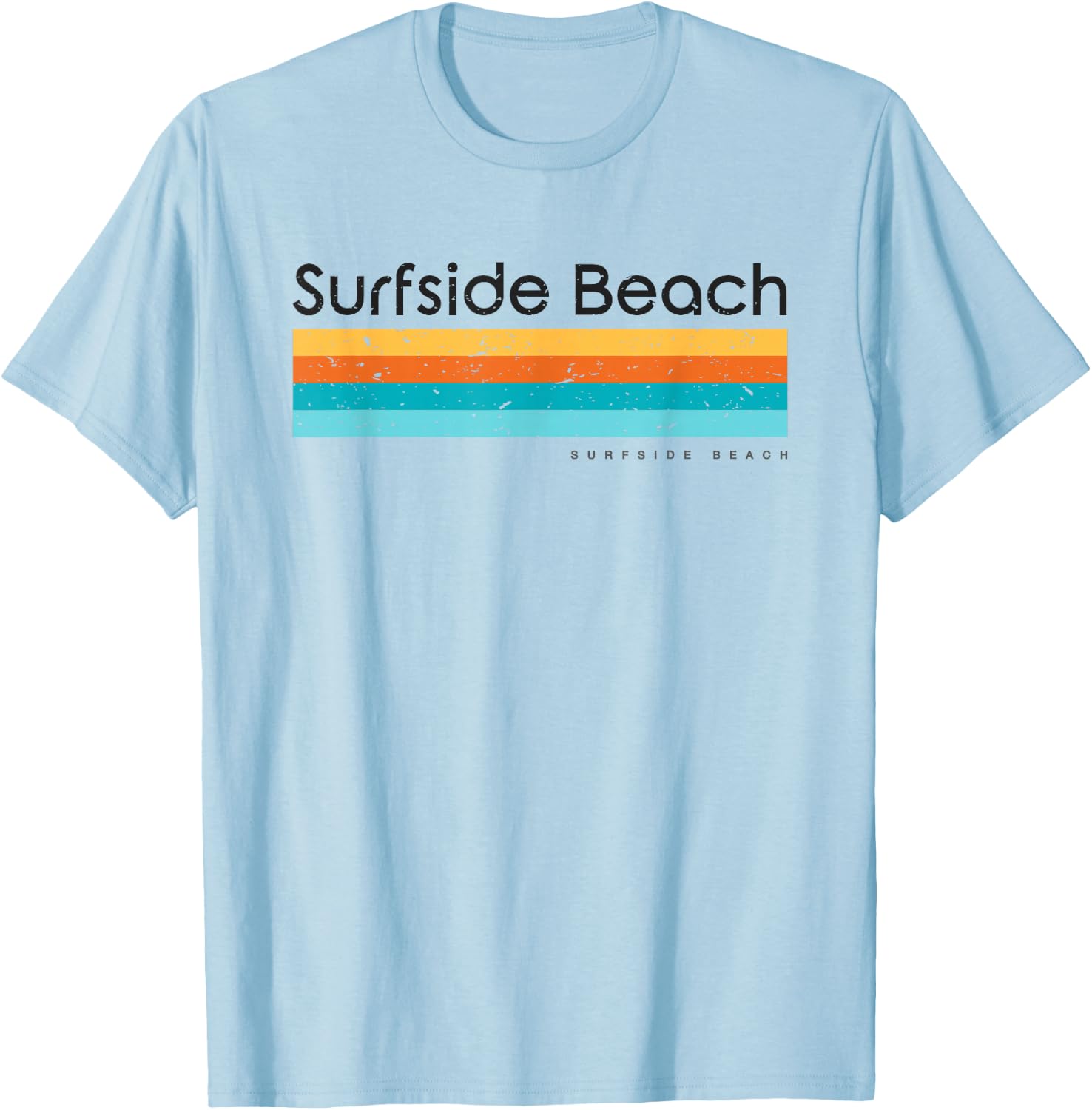 Retro Surfside Beach Vintage Design T-Shirt - T-Shirt | Light Blue
