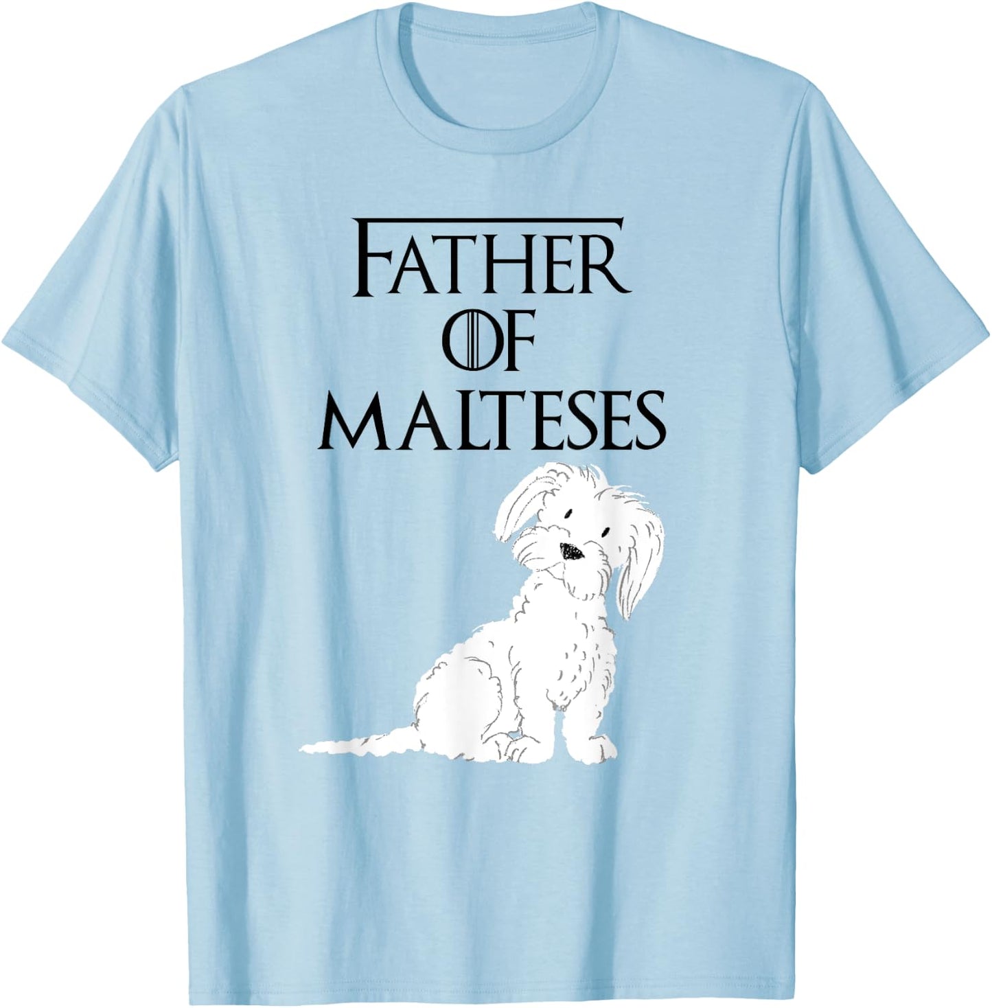 Cute Funny & Unique Maltese Puppy Dog Dad & Gift Kids T-Shirt - T-Shirt | Light Blue