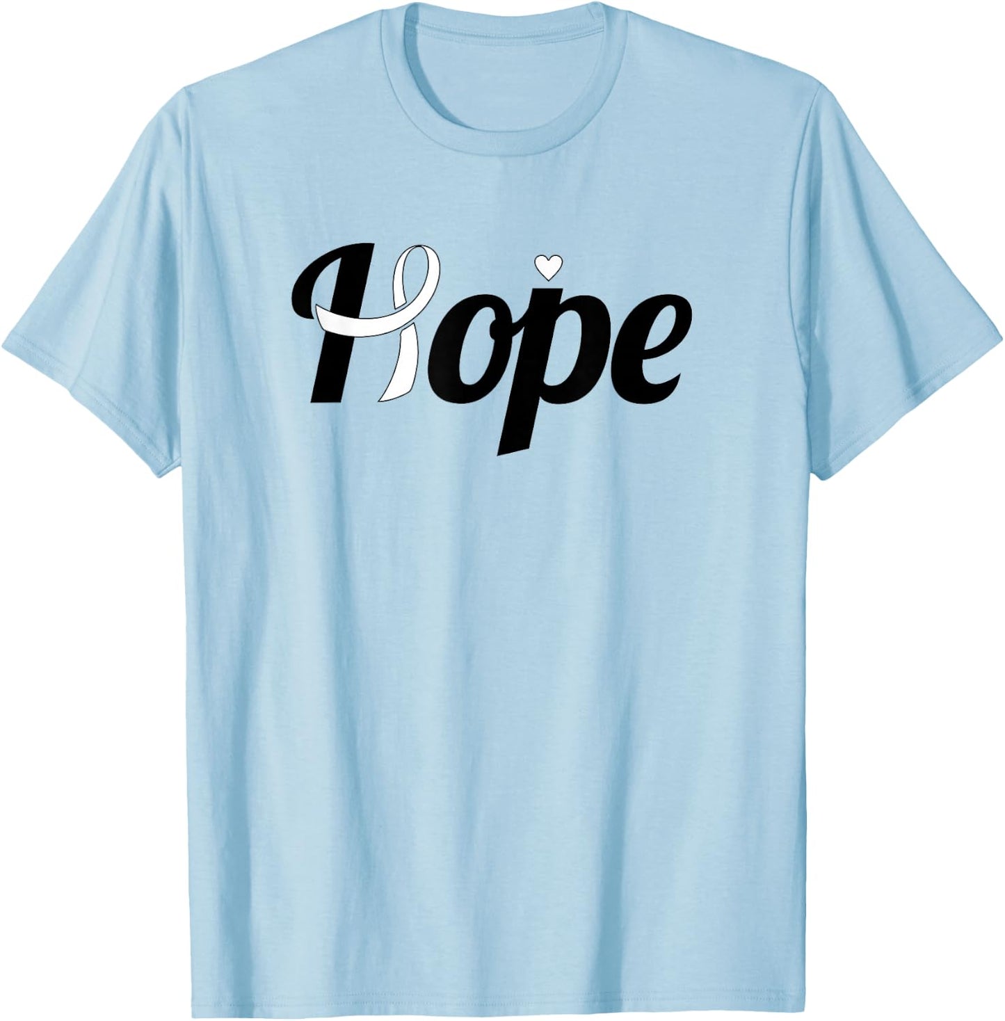 Hope - Lung Cancer Shirt Gift Lung Cancer Support T-Shirt - T-Shirt | Light Blue