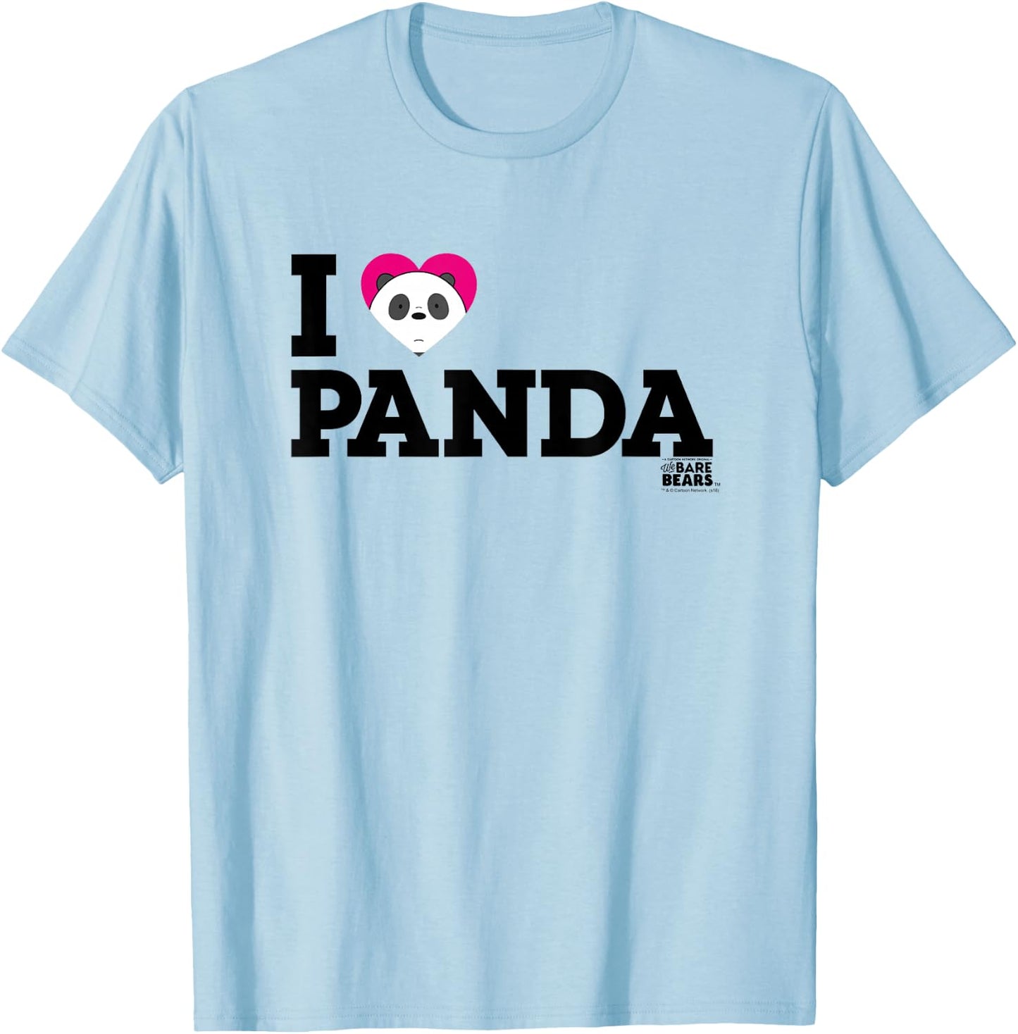 We Bare Bears Heart Panda T-Shirt - T-Shirt | Light Blue