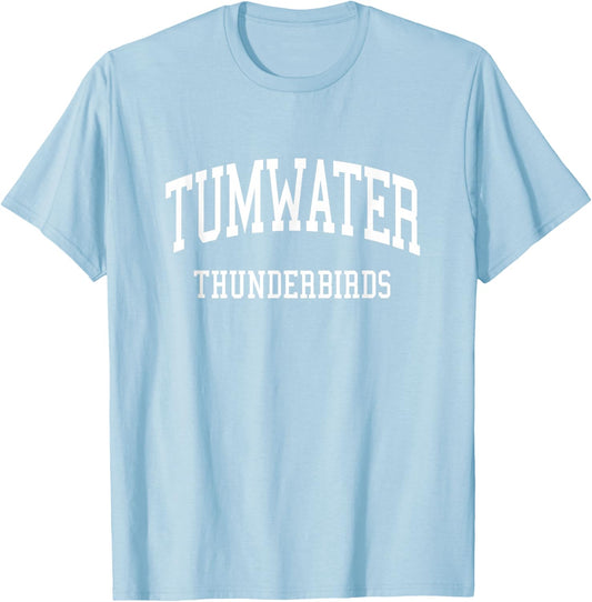 Tumwater High School HS Tumwater WA Retro Sports T-Shirt - T-Shirt | Light Blue