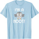 I'm A Hoot - Happy Baby Owl Owlet Pun T-Shirt - T-Shirt | Light Blue