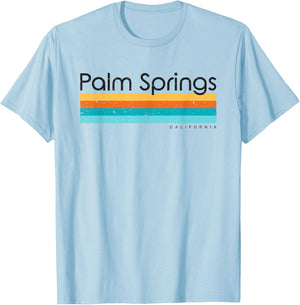 Vintage Palm Springs California CA Retro Design T-Shirt - T-Shirt | Light Blue