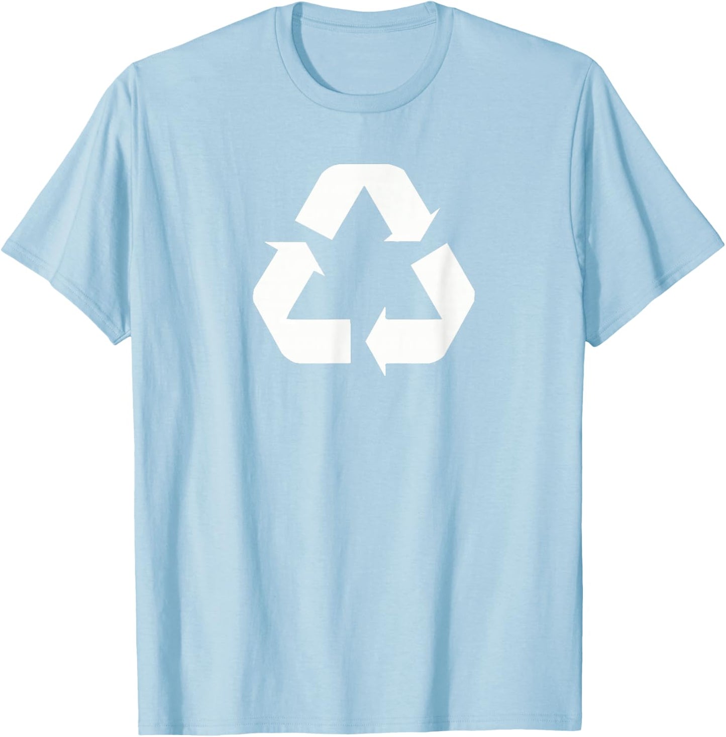 Classic Green-White Recycle Sign Design Standard T-Shirt - T-Shirt | Light Blue