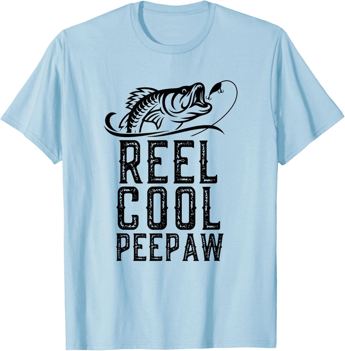 Reel Cool PeePaw Fishing Fisherman Grandpa Retro Pee-Paw T-Shirt - T-Shirt | Light Blue