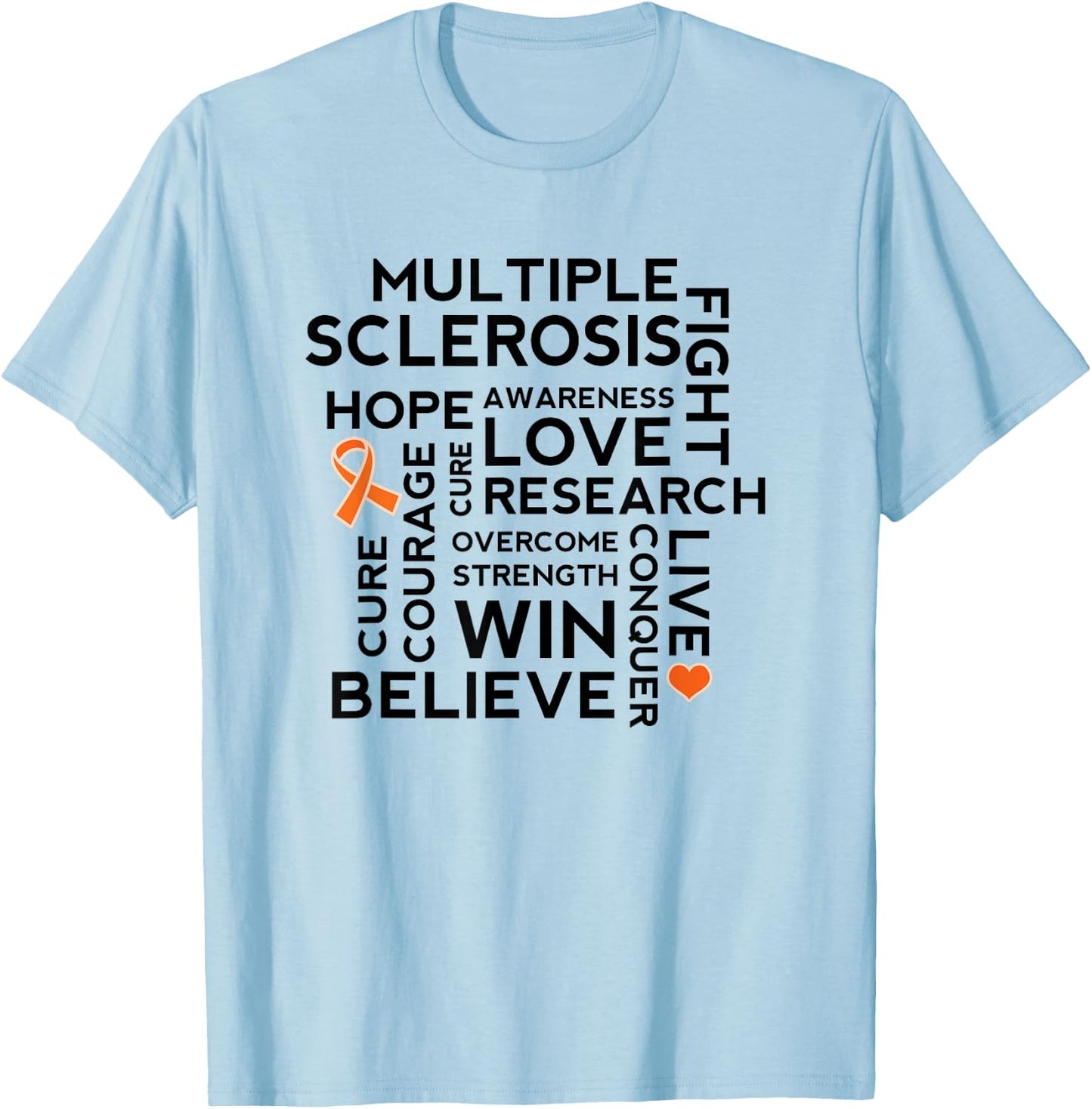 Multiple Sclerosis Awareness Month MS Support Shirt T-Shirt - T-Shirt | Light Blue