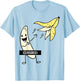 Censored Banana Throwing Off His Peel T-Shirt - T-Shirt | Light Blue