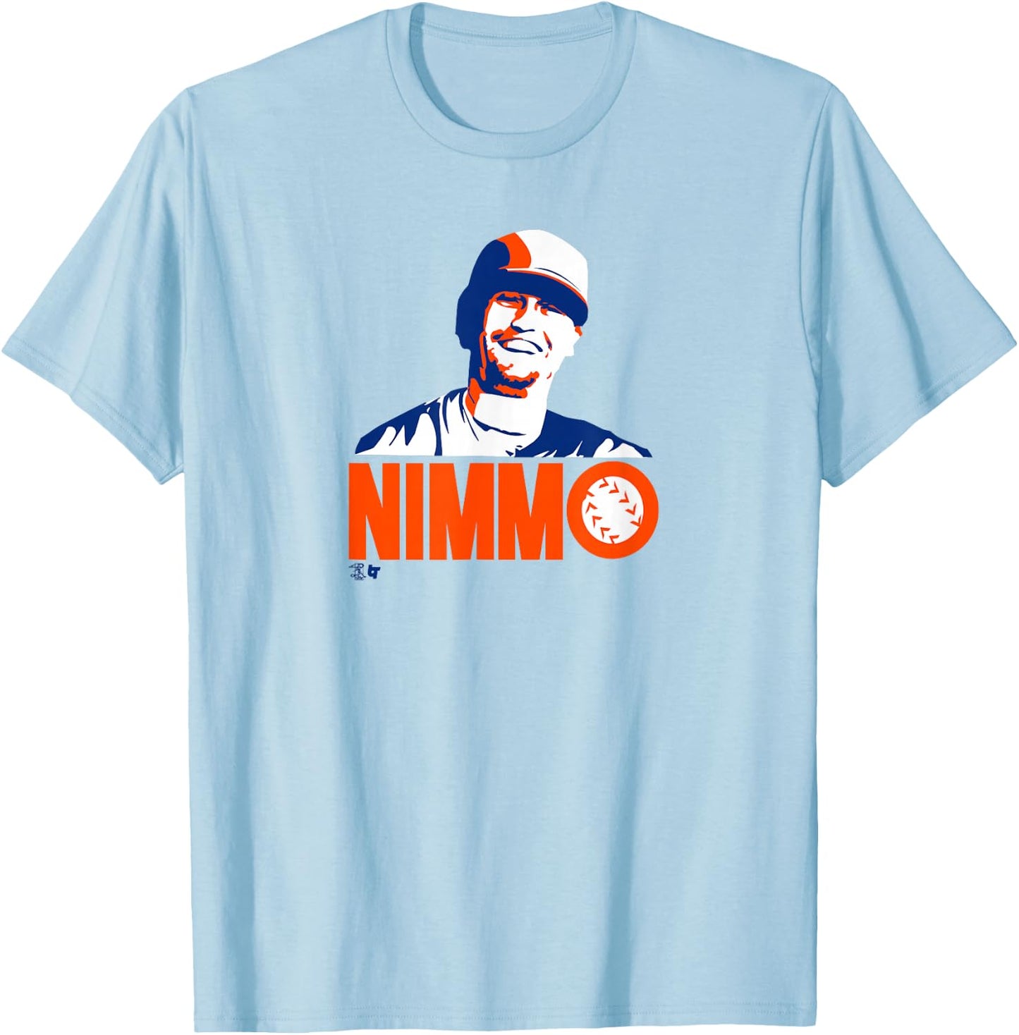 Brandon Nimmo - Nimmo Smile - New York Baseball T-Shirt - T-Shirt | Light Blue