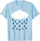 White Clouds Rain Drop Costume Christmas Halloween T-Shirt - T-Shirt | Light Blue