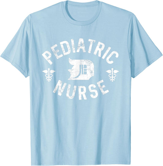 Detroit Pediatric Nurse Shirt Michigan Nursing T-Shirt - T-Shirt | Light Blue