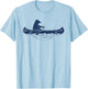 Bear In Canoe Sketch T-Shirt - T-Shirt | Light Blue
