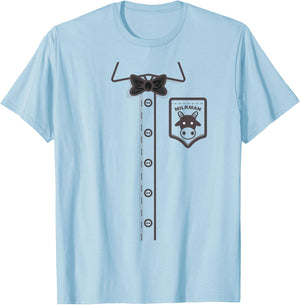 Funny Milkman Halloween Milk Deliveryman Costume Easy Outfit T-Shirt - T-Shirt | Light Blue