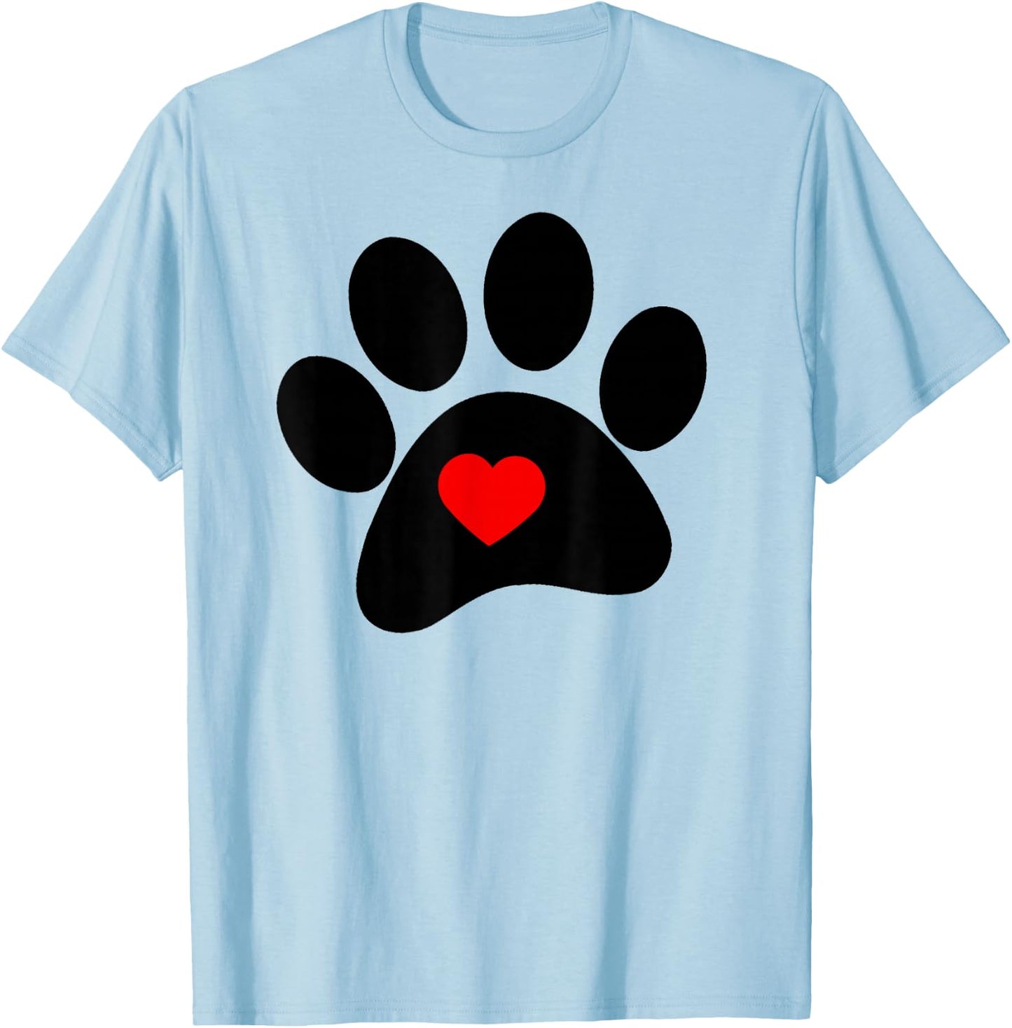Dog Paw Print Shirt T-Shirt - T-Shirt | Light Blue