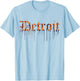 Detroit Tiger Paint Drip , Detroit Apparel T-Shirt - T-Shirt | Light Blue