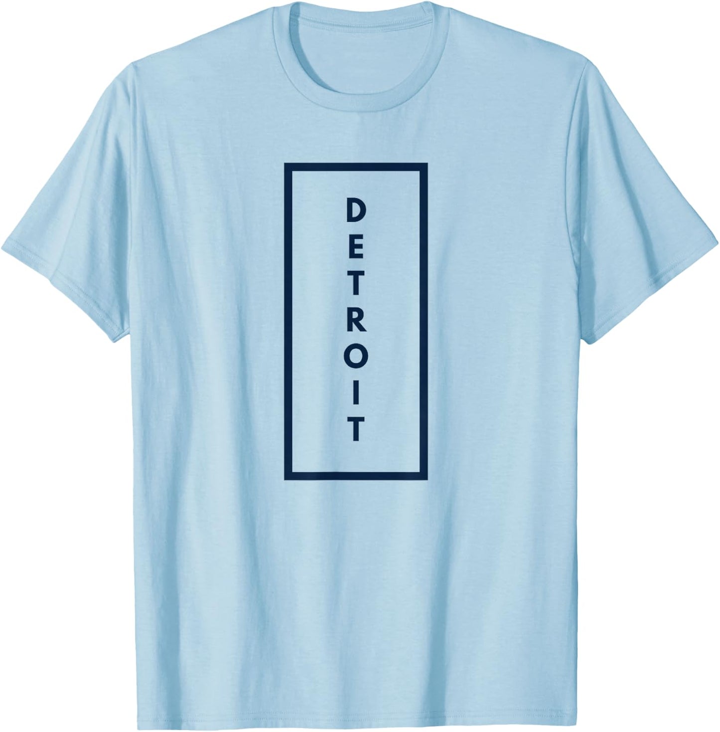 Detroit Orange and Blue Baseball T Shirt Tiger T-Shirt - T-Shirt | Light Blue