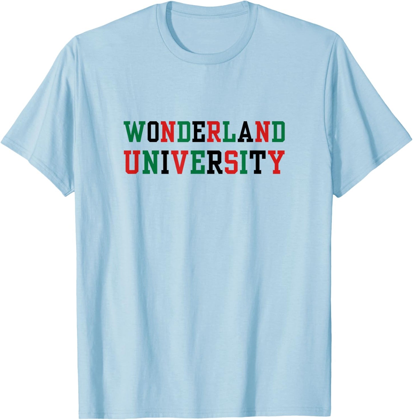 Sarcastic WONDERLAND UNIVERSITY Educational Winter Cookie T-Shirt - T-Shirt | Light Blue