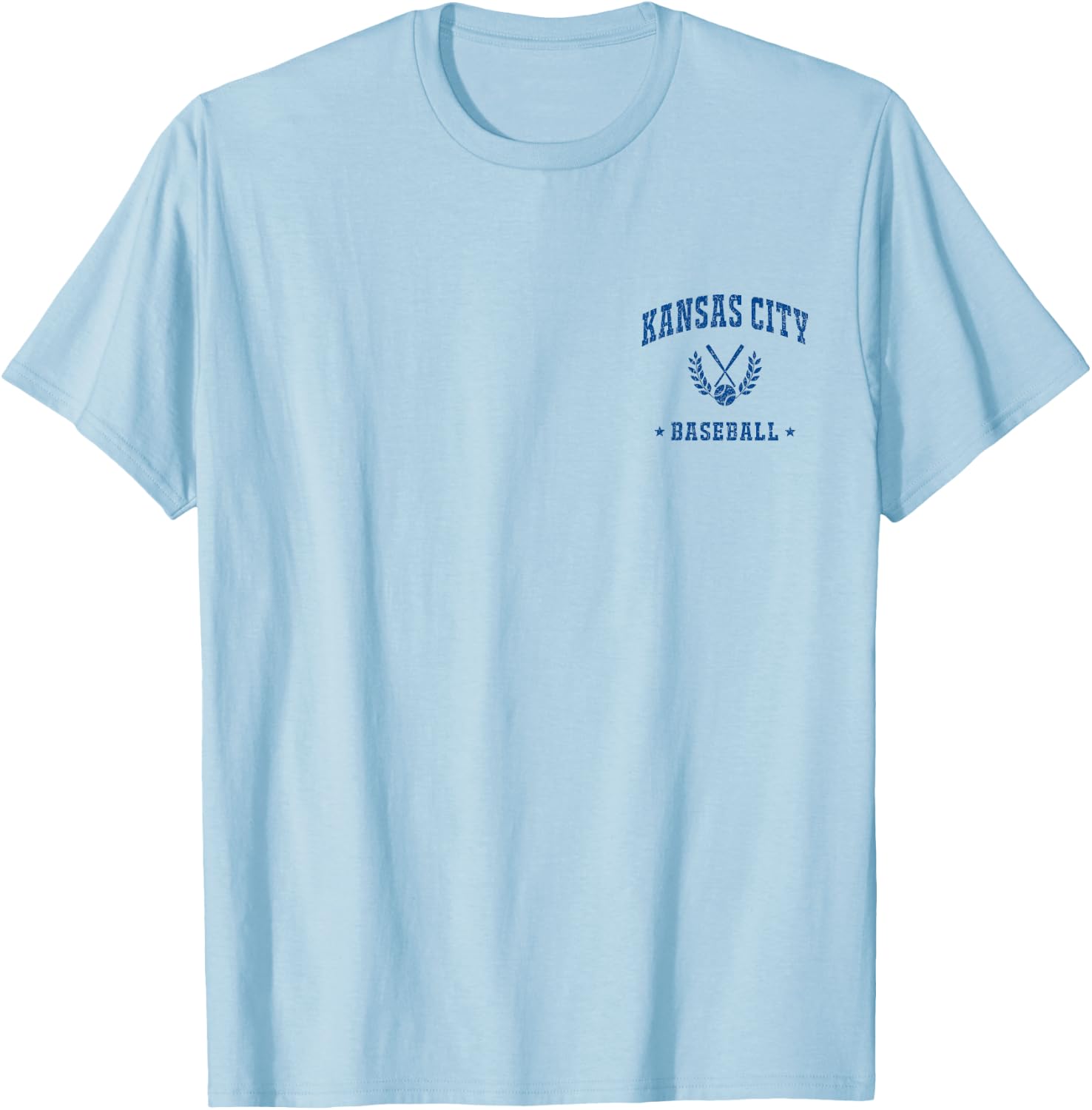 Kansas City Baseball Vintage Gameday Retro Baseball Lover T-Shirt - T-Shirt | Light Blue