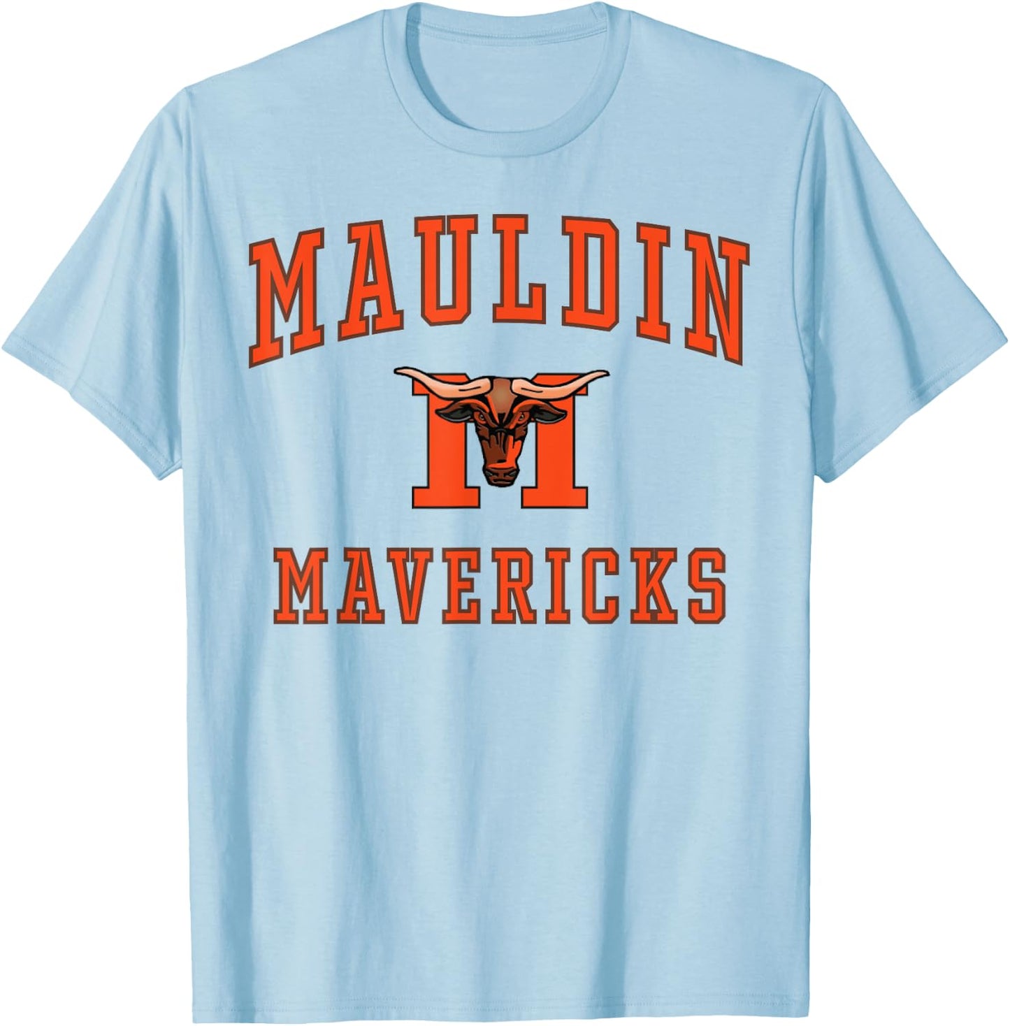 Mauldin High School Mavericks C1 T-Shirt - T-Shirt | Light Blue