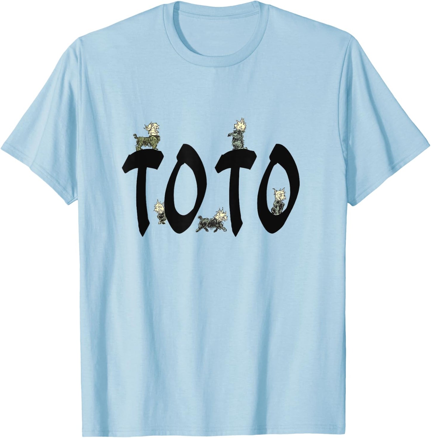 Toto Wizard of Oz, Cute Smart Famous Cairn Terrier Dog Art T-Shirt - T-Shirt | Light Blue