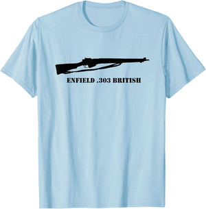 Enfield Shirt British SMLE WW2 WWII 303 Brit T-Shirt - T-Shirt | Light Blue