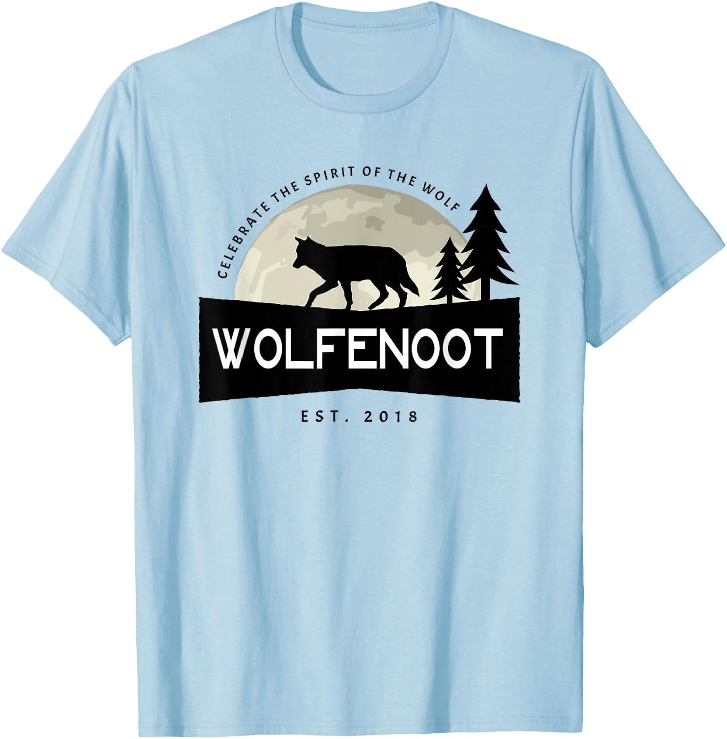 Wolfenoot Spirit of the Wolf Shirt Gift T-Shirt - T-Shirt | Light Blue