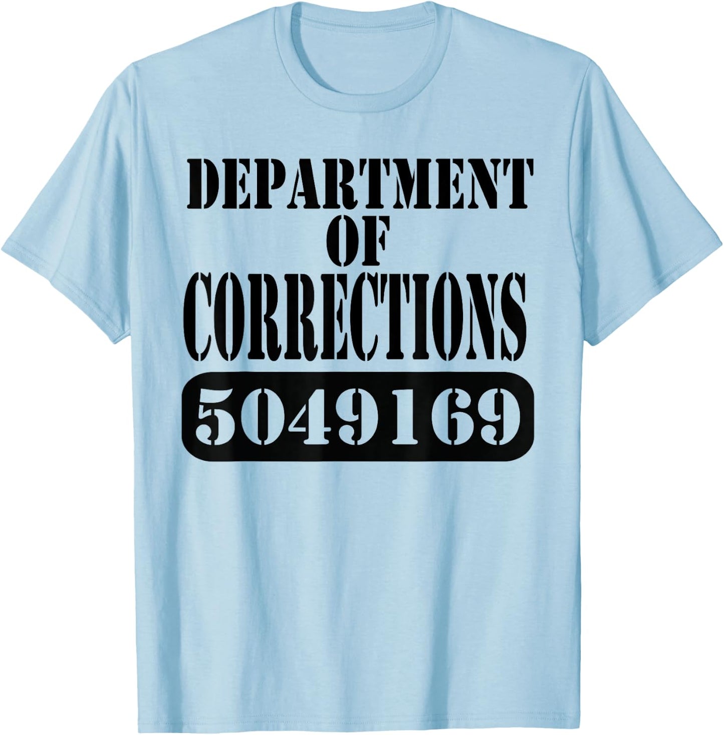 Department of Corrections Prisoner Halloween Costume T-Shirt - T-Shirt | Light Blue