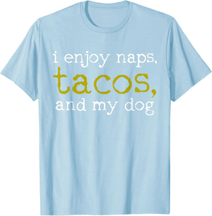 Taco Mexican Food Taco Nap Dog Lover Gift Women Kids T-Shirt - T-Shirt | Light Blue