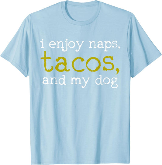 Taco Mexican Food Taco Nap Dog Lover Gift Women Kids T-Shirt - T-Shirt | Light Blue