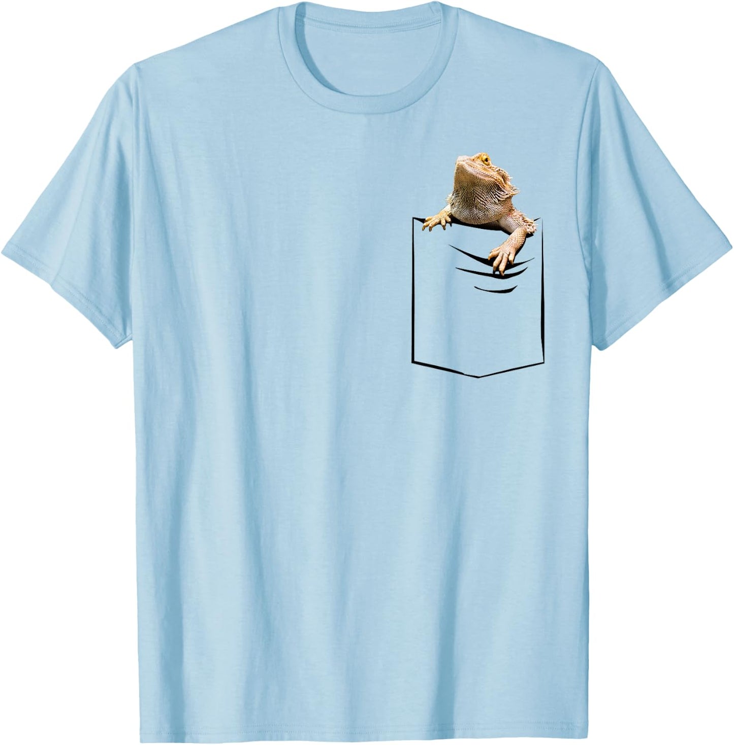 Funny Bearded Dragon In The Pocket Pogona Reptile Youth T-Shirt - T-Shirt | Light Blue