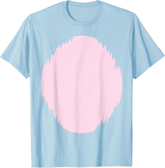 Cute Easter Bunny Costume Pink White Belly Dress Up Shirt T-Shirt - T-Shirt | Light Blue