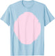 Cute Easter Bunny Costume Pink White Belly Dress Up Shirt T-Shirt - T-Shirt | Light Blue